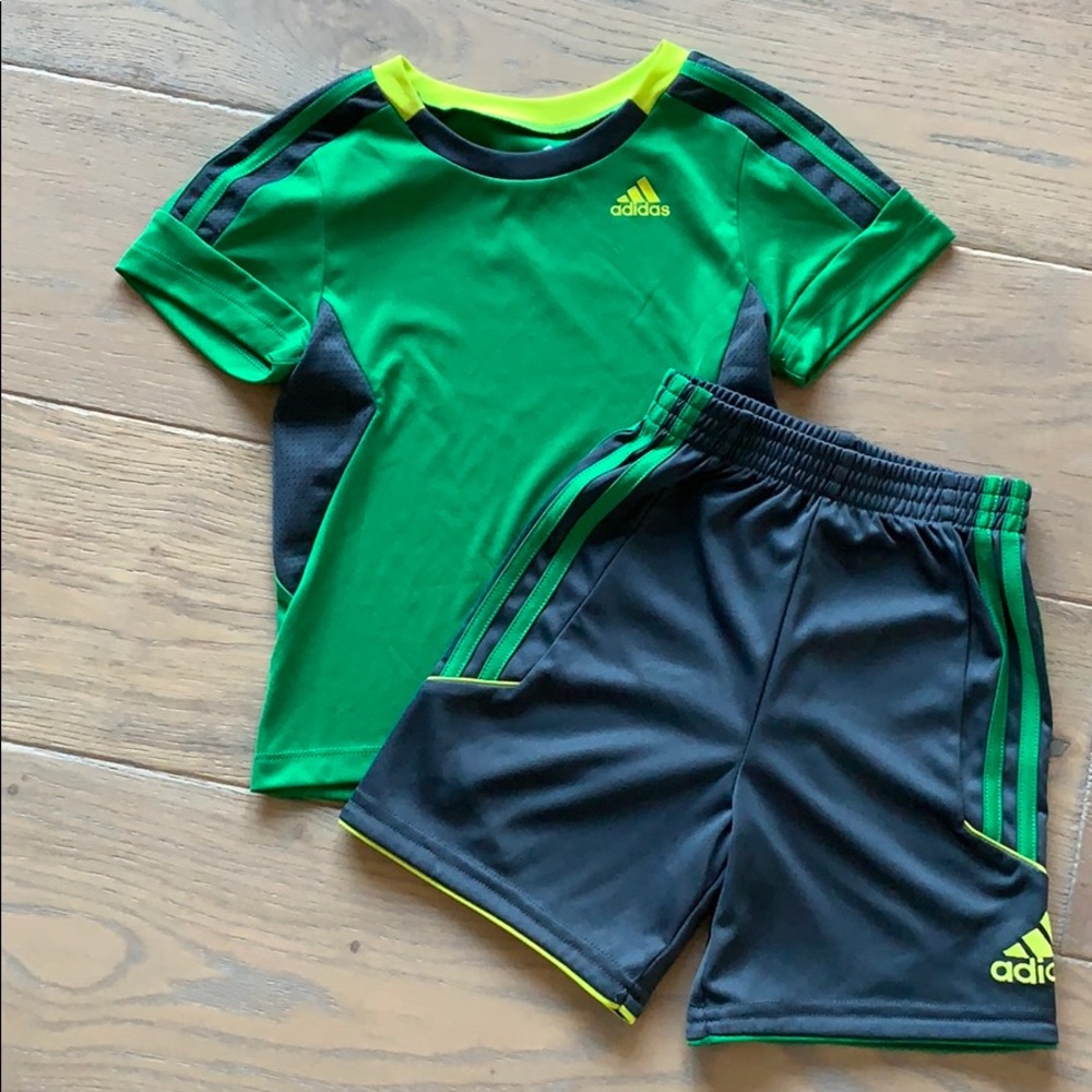NWOT Adidas climacool shorts & shirt set